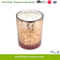 200g Glass Candle with Electroplate and Laser Cut for Home Decor