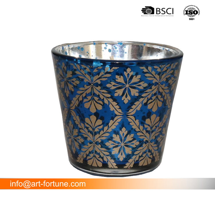 Scent Glass Candle with Electroplate and Laser Cut for Festival