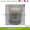 Scent Glass Candle with Frosted and Color Label for Home Decor