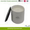 White Scented Ceramic Candle with Paper Decal and Lid for Home Decor
