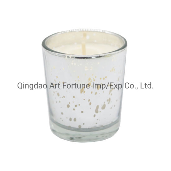 Scent Glass Candle with Electroplate and Color Coating for Home Decor