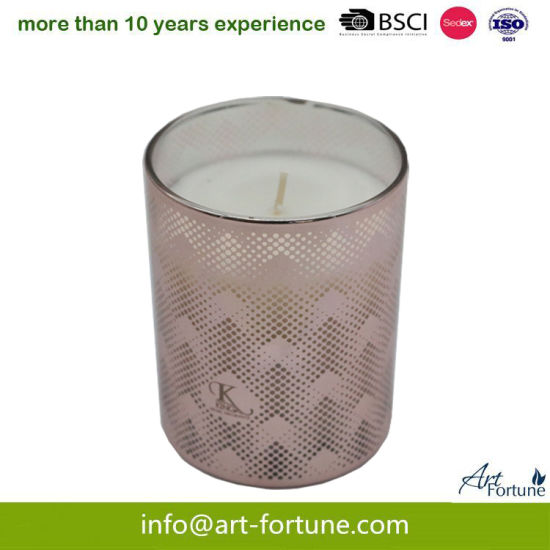 8*10cm Glass Scented Candle in Spray Color for Home Decor