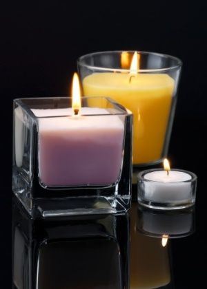 Hot Selling Mixed Color Glass Scented Candle
