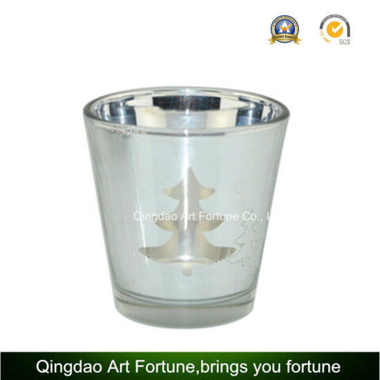 Mercury Glass Votive Tealight Candle Holder for Christmas Decor
