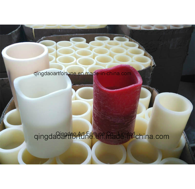 Yellow Light Flameless Real Wax LED Pillar Candle for Xmas Range