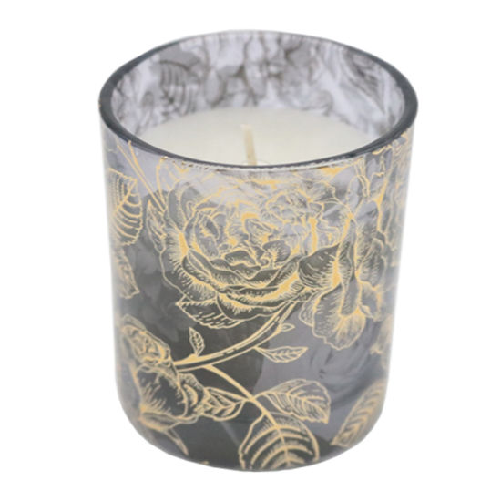High Quality Scented Glass Jar Candle with Decal Paper for Home Decor
