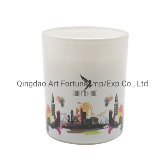 Scent Glass Jar Candle with Decal Paper for Home Decor