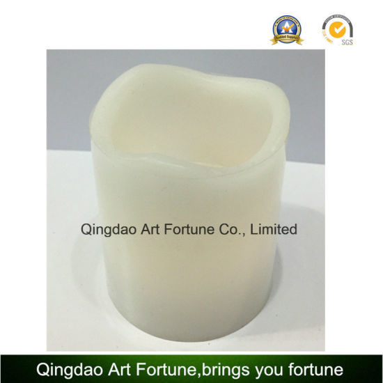 Flameless Real Wax LED Candle with Waved Top