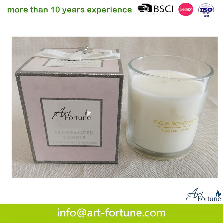 Hot Sale Scented Glass Candle with Gift Box