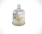 Scented Candle in Glass Cloche Jar with Decal Paper