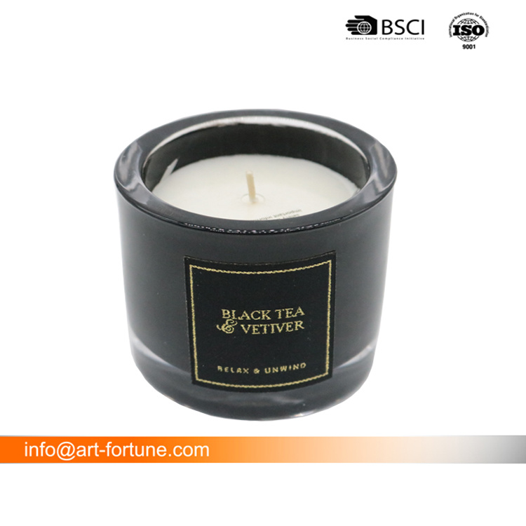 8oz Black Tea $Vettver Jar Candle for Home Decor