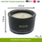 Hot Sale Black Luxury Scented Organic Soy Glass Candle