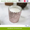 Luxury Scented Electroplated Glass Candle with Embossment for Home Decoration