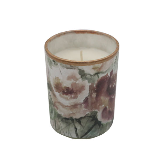 7*8cm Scent Glass Candle with Color Paper Label for Home Decor