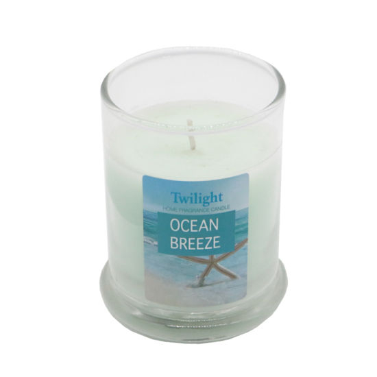 4.7 Oz Scent Glass Candle with Color Label for Home Decor