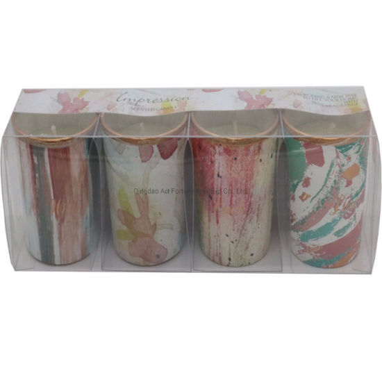 Glass Jar Candle Gift Set with Decal Paper for Party