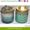 Glass Jar Candle with Color Spray and Color Label for Home Decor