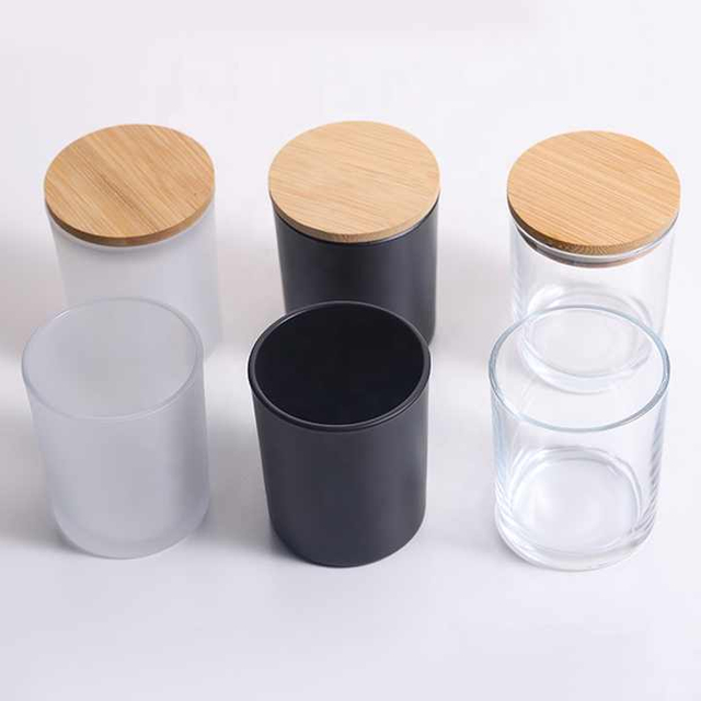 Wholesale Customize Round Shape Transparent Glass Candle Cup Container for Candle Container