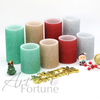 Festive Christmas LED Golden Glittering LED Pillar Candle