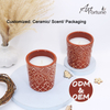 Cylindrical Concrete Pot Ceramic Scented Candle for Gardon Home Decor