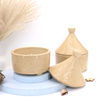 Elegant White Ceramic Tagine Candle for Stylish Home Decor