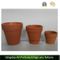 Outdoor-Natural Candle Holder--Clay Ceramic Pot with Bulge Shape