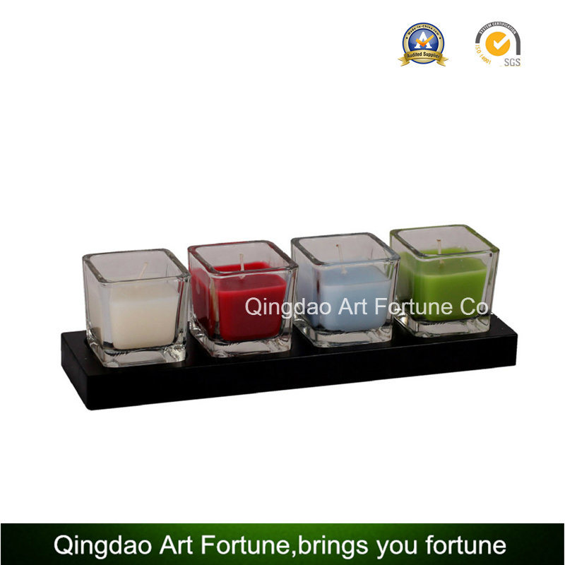 Cube Glass Candle Holder for Home Decor