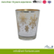 Color Sprayed Snow Laurel Perfumed Glass Jar Candle with Silver Plating for Christmas