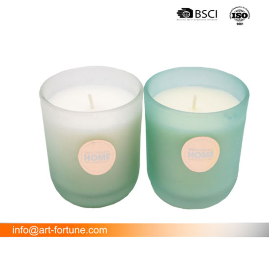 4.5oz Popular Glass Candle with Color Painting for Home Decor