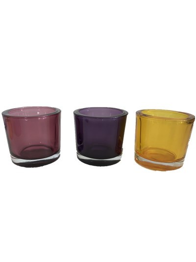 Luxury Glass Tealight Candle Holder Gift Set in Pet Box