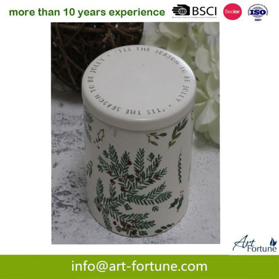 Scent Ceramic Candle with Lid and Decal Paper for Home Decor