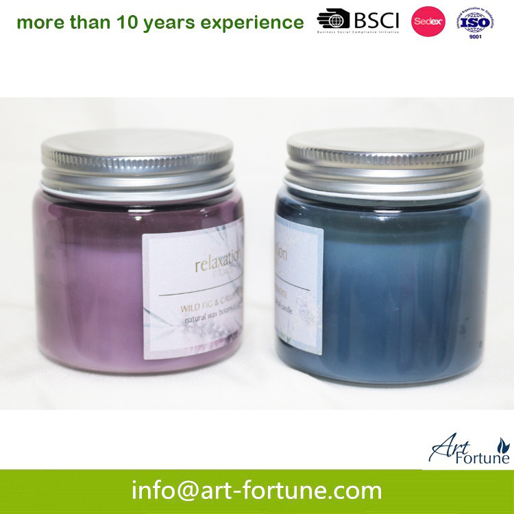 120g Lavender Mason Glass Jar Candle for Home Decor