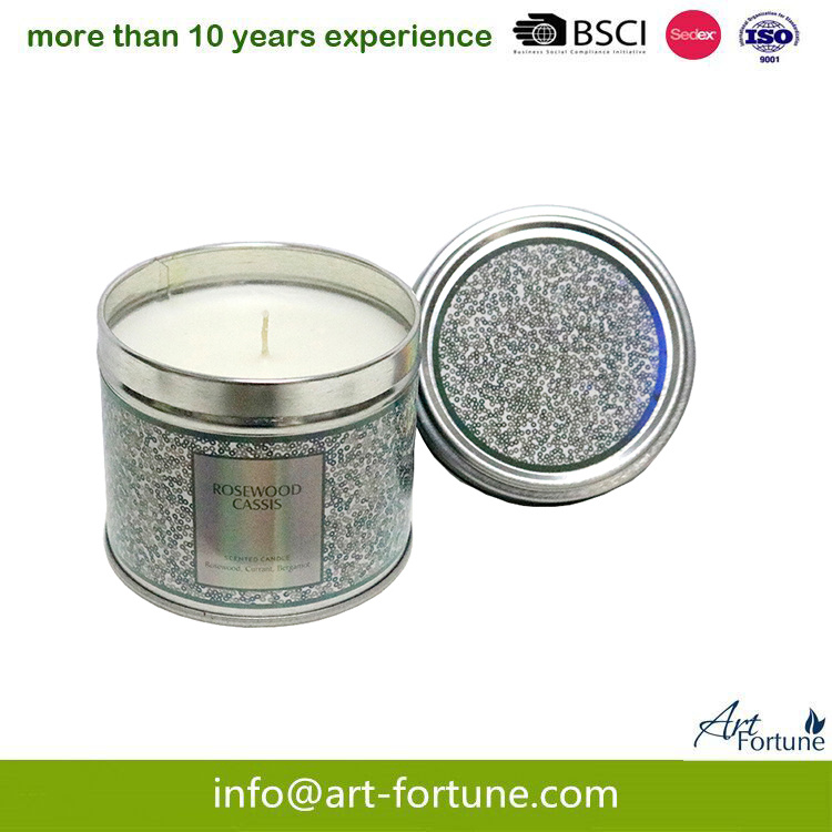 Metalic Finish Sparkling Candle for Home Decoration