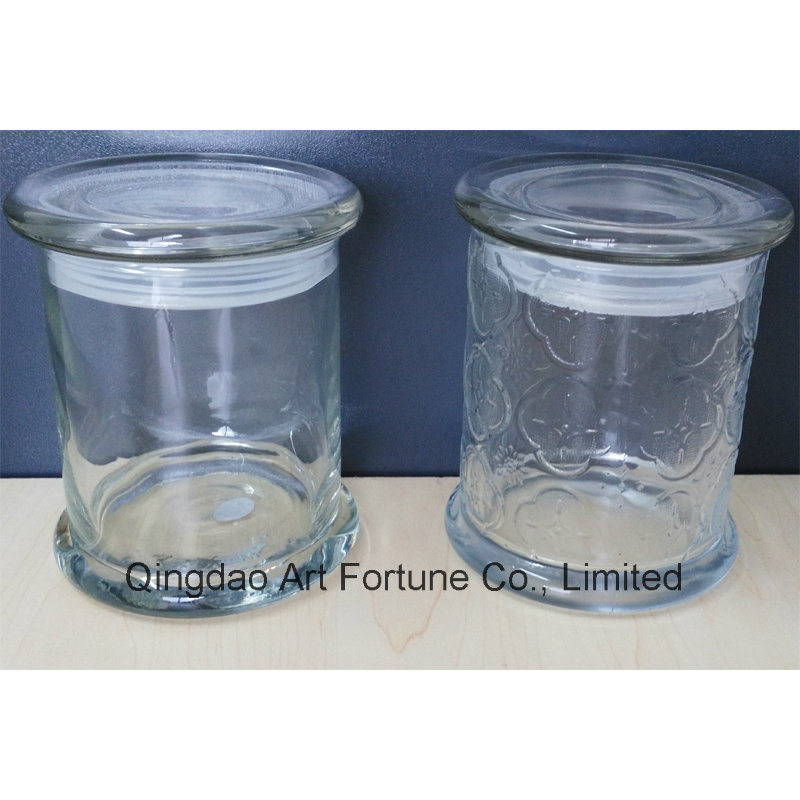 8.5oz Filled Glass Metro Jar Candle with Flat Glass Lid