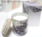 Scented Soy Wax Candle in Clear Glass Cup with Watercolour Decal Paper and Wooden Lid