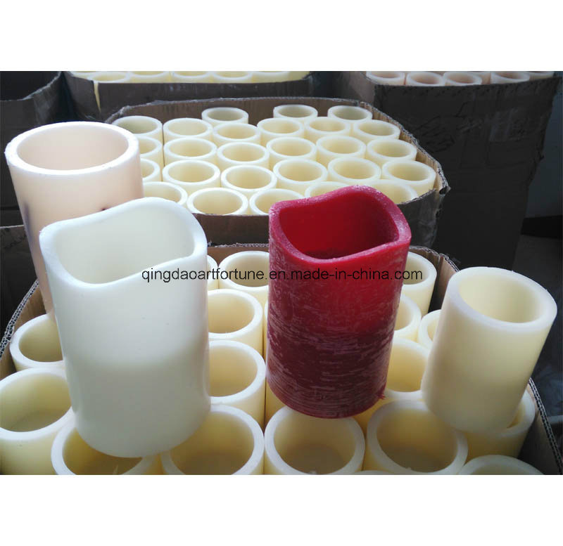 Yellow Light Flameless Wax LED Candle for Outdoor