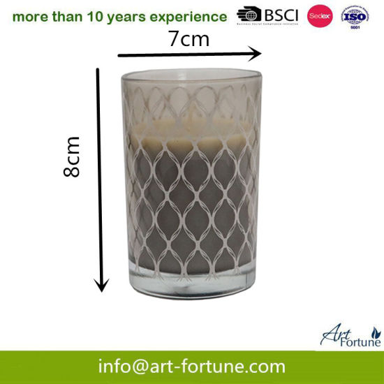 Hot Sale Glass Scented Candles with Decal Paper for Family Decorations