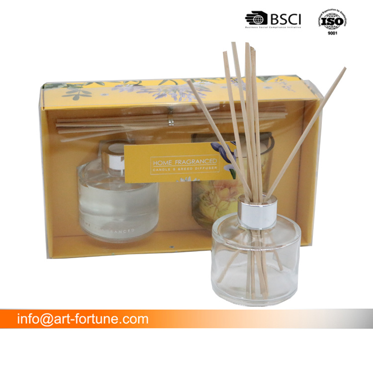 100ml Glass Bottle Reed Diffuser with Decal Paper in Color Box for Home Decor