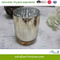 Outer Sprayed and Inner Electroplated Glass Candle Holder for Home Decoration