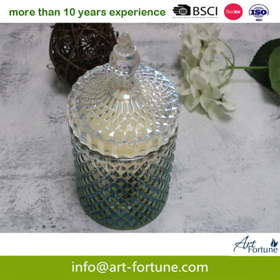 Inner Golden Electroplated Scented Glass Candle for Home Decoration
