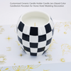 Customized Ceramic Candle Jars Glazed Color Candlestick Porcelain for Home Decoration