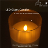 Hot Sale Flickering Flameless LED Lighting Wax Glass Candle for Home Decor