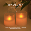 Hot Sale Flickering Flameless LED Lighting Wax Glass Candle for Home Decor