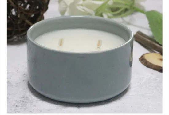 Multiwick Scent Candle Ceramic with Color Coating for Home Decor