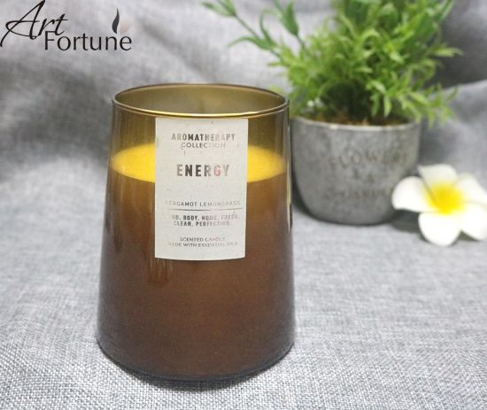 Hot Selling Mixed Color Glass Scented Candle