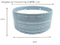 Blue Ceramic Cup Scented Candle with 3 Wicks with Silkscreen for Home Decor