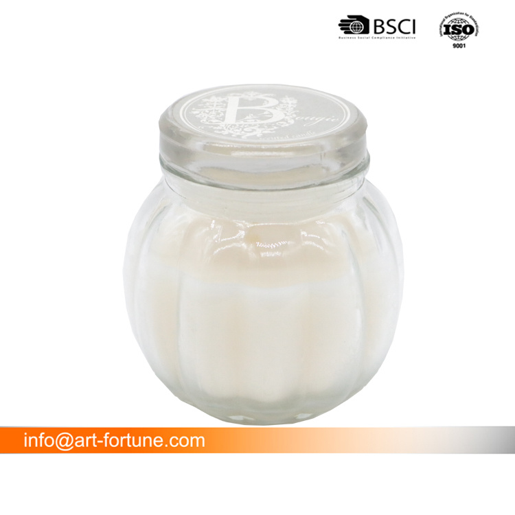Ribbed Yankee Jar Candle for Home Decoration