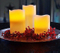 Flameless Pillar LED Candle with Silver Lacker for Home Decor