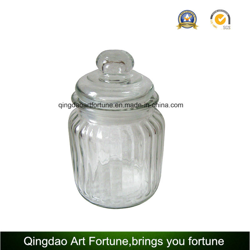 Glass Candle Jar with Clear Lid for Storage
