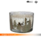 Large Glass Scented Candle with Paper Decal for Family Decoration